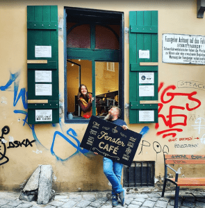 Fenster Cafe Griechenbeisl greek tavern vienna austria