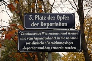 Jewish Vienna Aspangbahnhof Memorial Street Sign