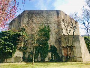 Rear View of World War 2 Sites Near Vienna Air Raid Shelter